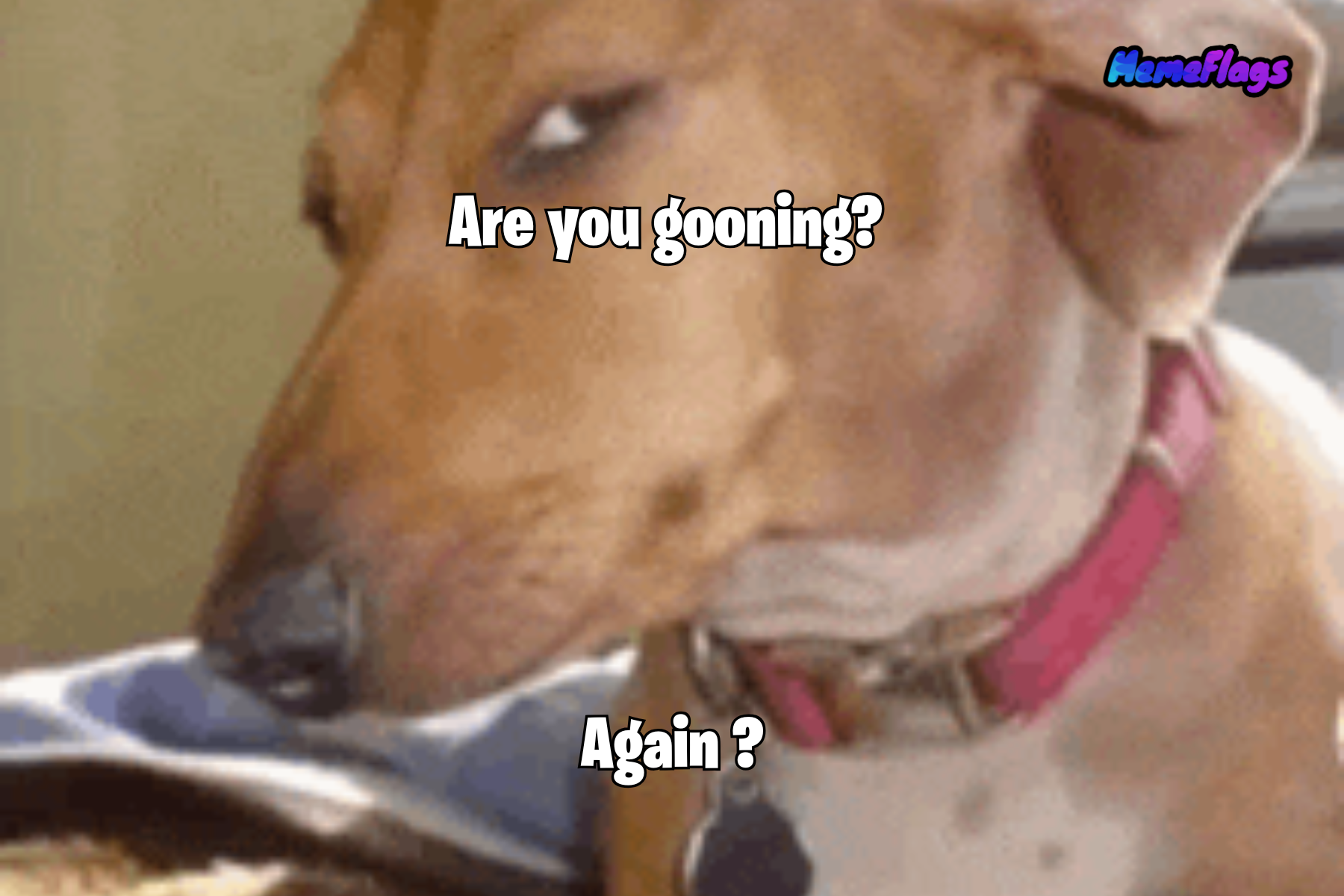 Funny "Gooning Again?" Bedroom Flag