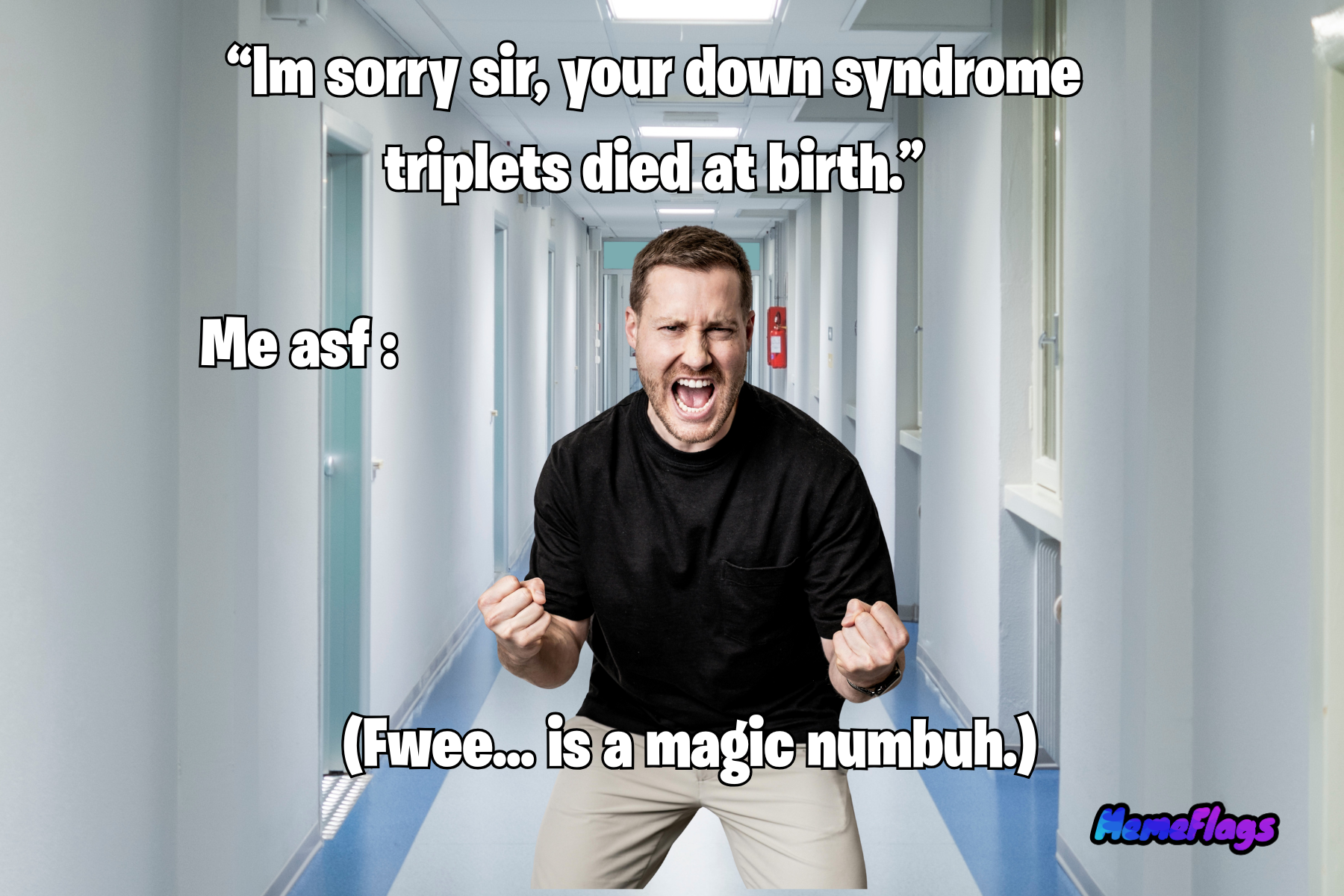 Funny "Down Syndrome" Bedroom Flag