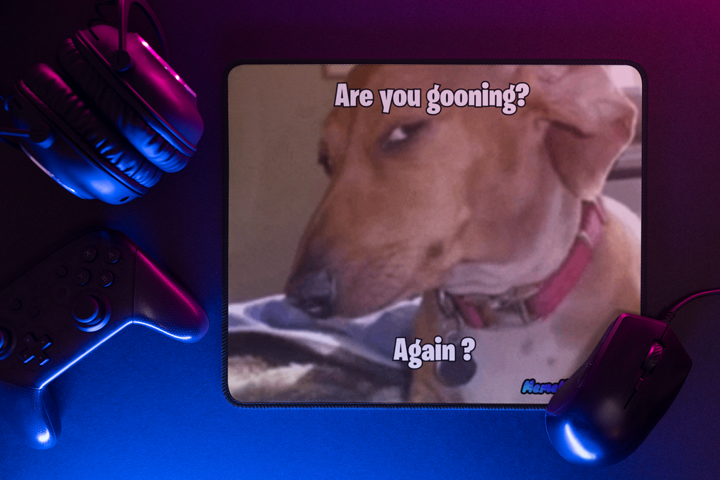 Funny "Are You Gooning Again?" Meme Mouse Pad