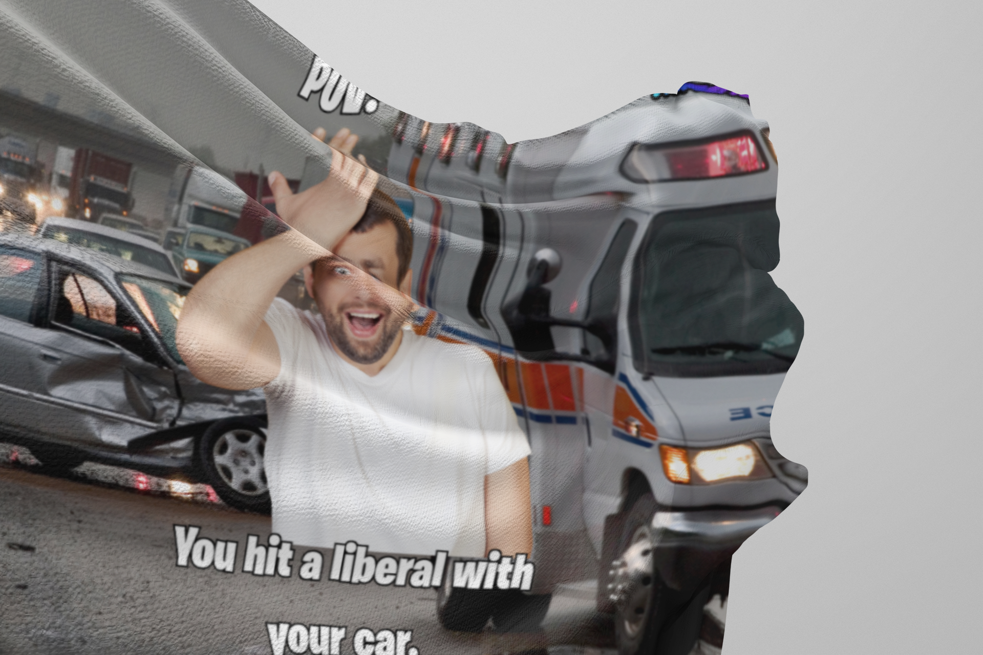 Funny "Liberal Hit n' Run" Bedroom Flag