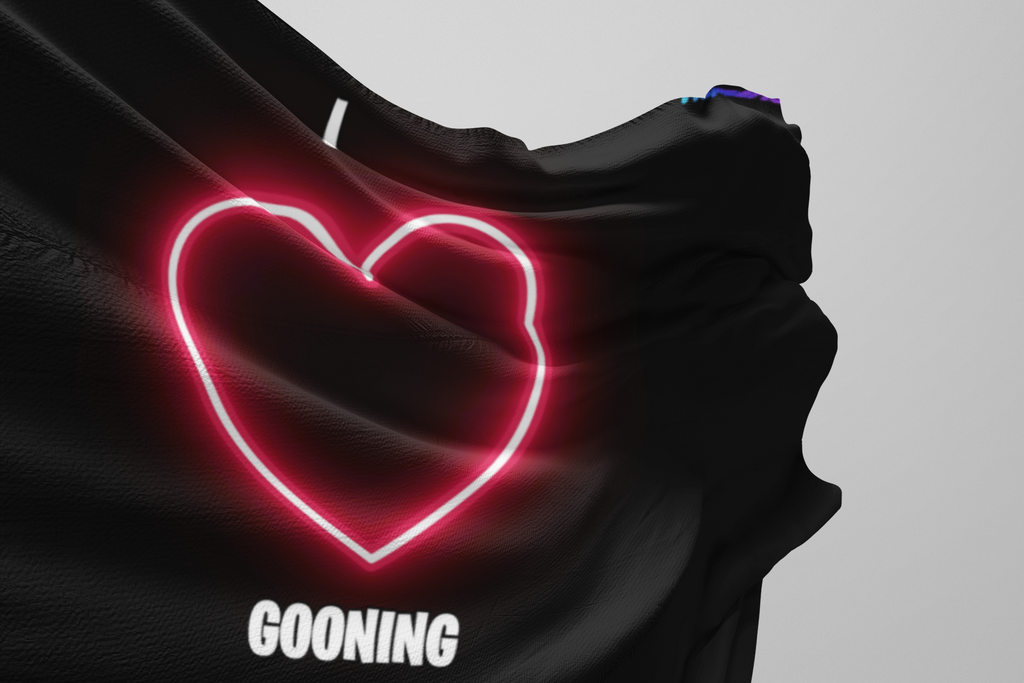 Funny "I <3 Gooning" Bedroom Flag