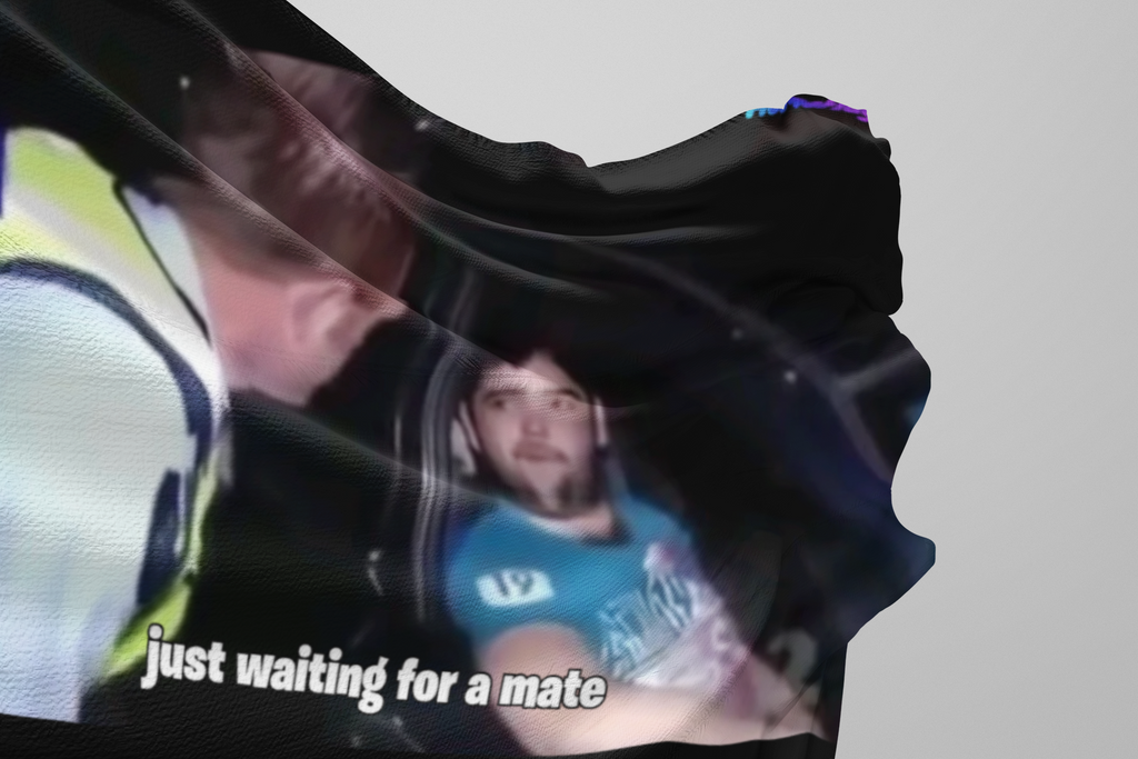 Funny "Just Waiting For A Mate" Bedroom Flag