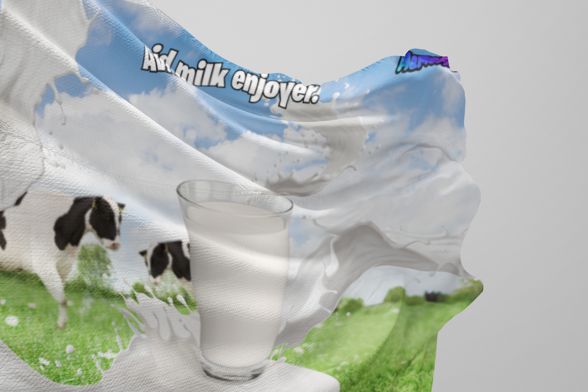 Funny "Avid Milk Enjoyer" Bedroom Flag