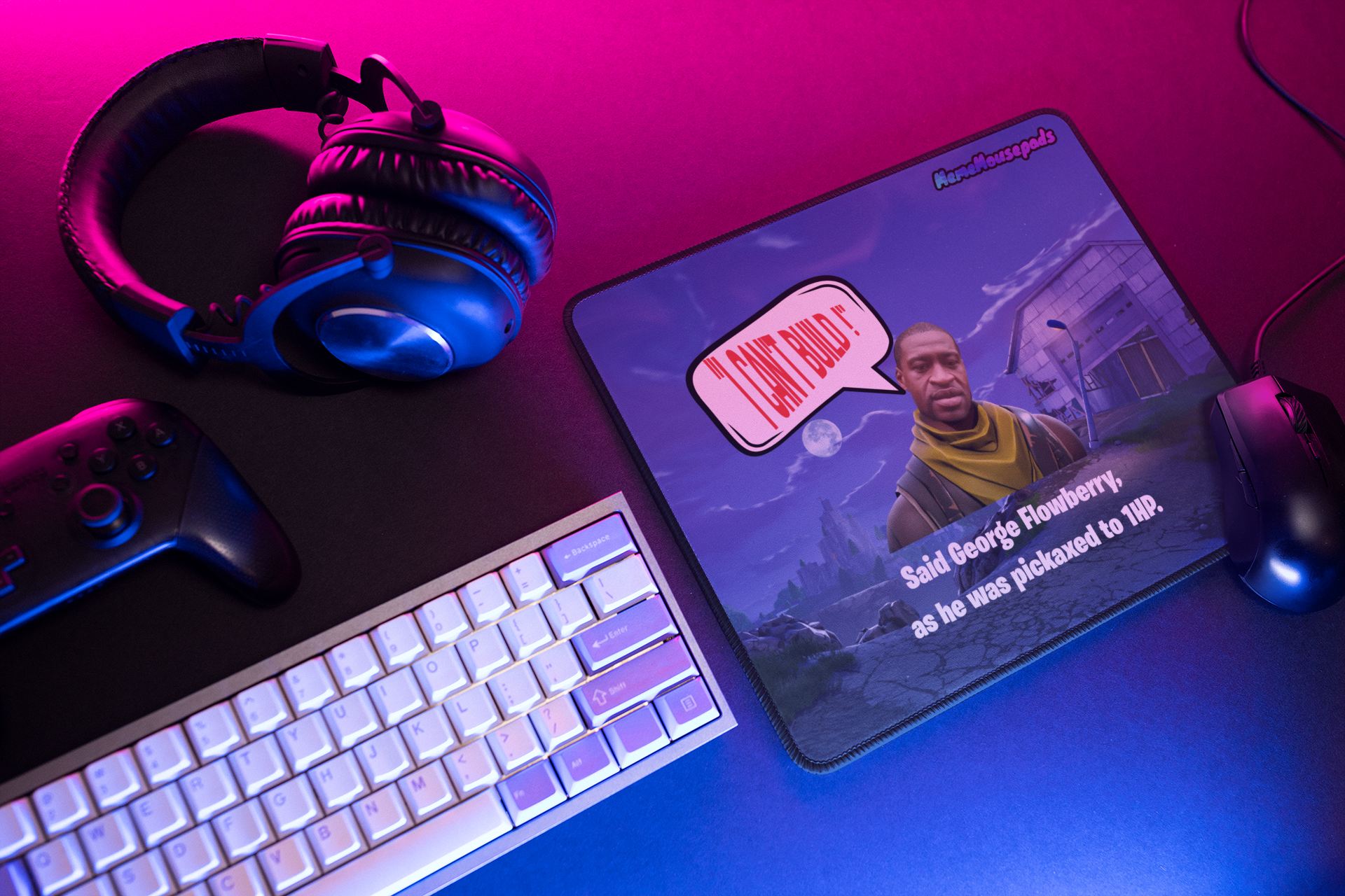 Funny "George Flowberry" Meme Mouse Pad