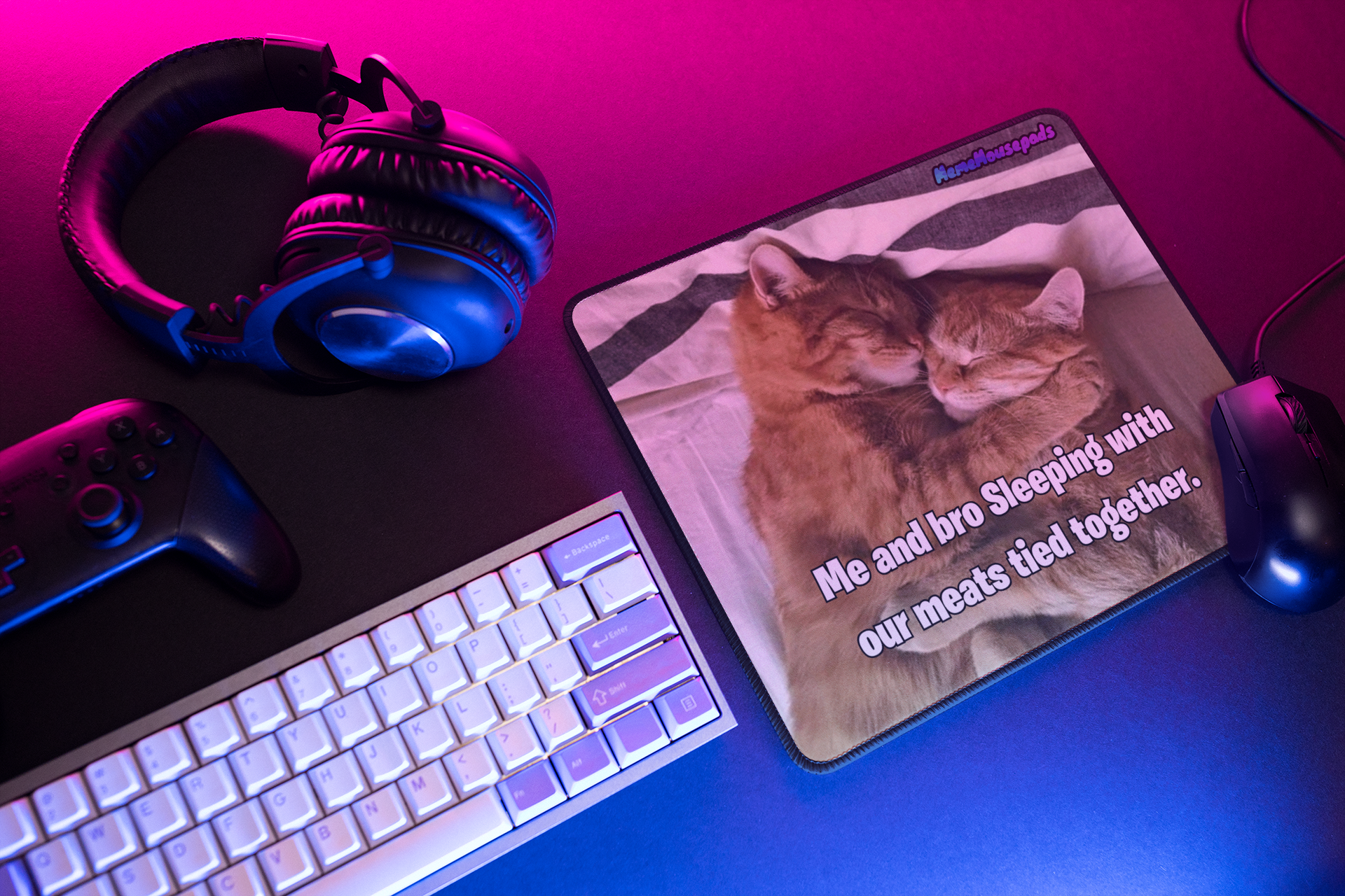 Funny "Tied Meats" Meme Mouse Pad