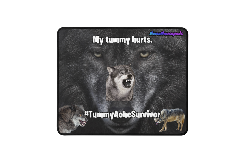 Funny "Tummy Ache Survivor" Meme Mouse Pad