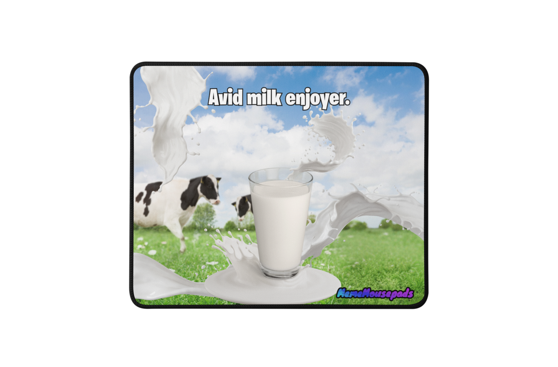 Funny "Avid Milk Enjoyer" Meme Mouse Pad
